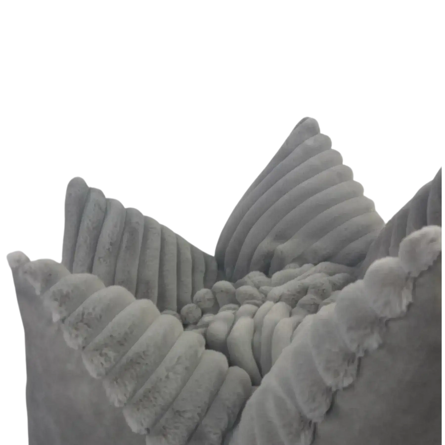 Cozyluxe Grau Kissen